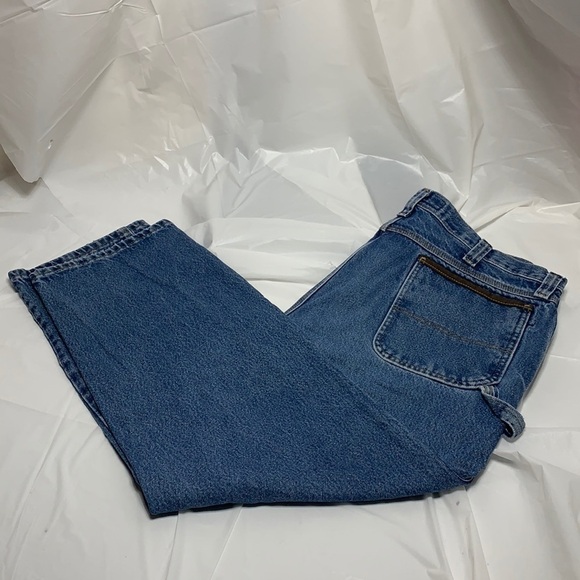 MEN’S Wrangler Riggs Workwear Blue Carpenter Jeans size 38 x 32 - Picture 3 of 10